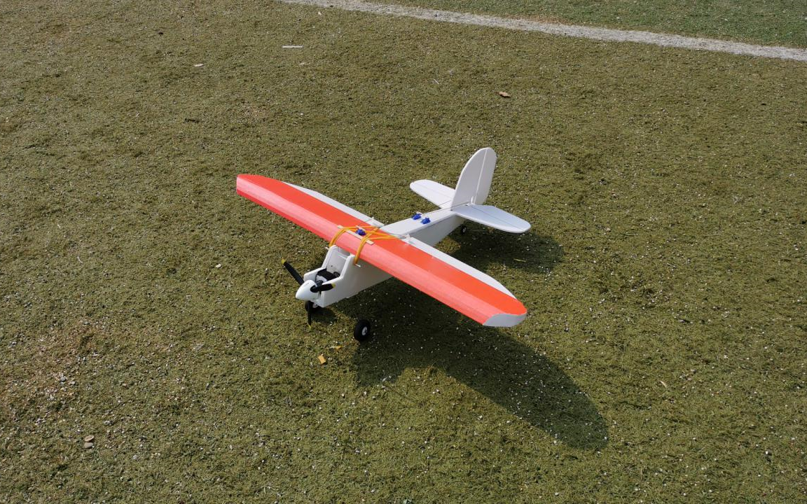 自制航模简易轻巧小飞机90cm翼展上单翼首飞自设计纯手工制作