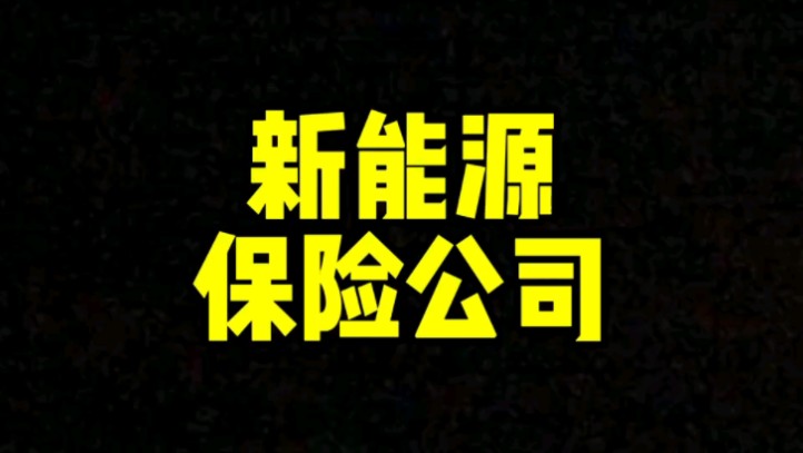 每日一车:新能源保险公司哔哩哔哩bilibili