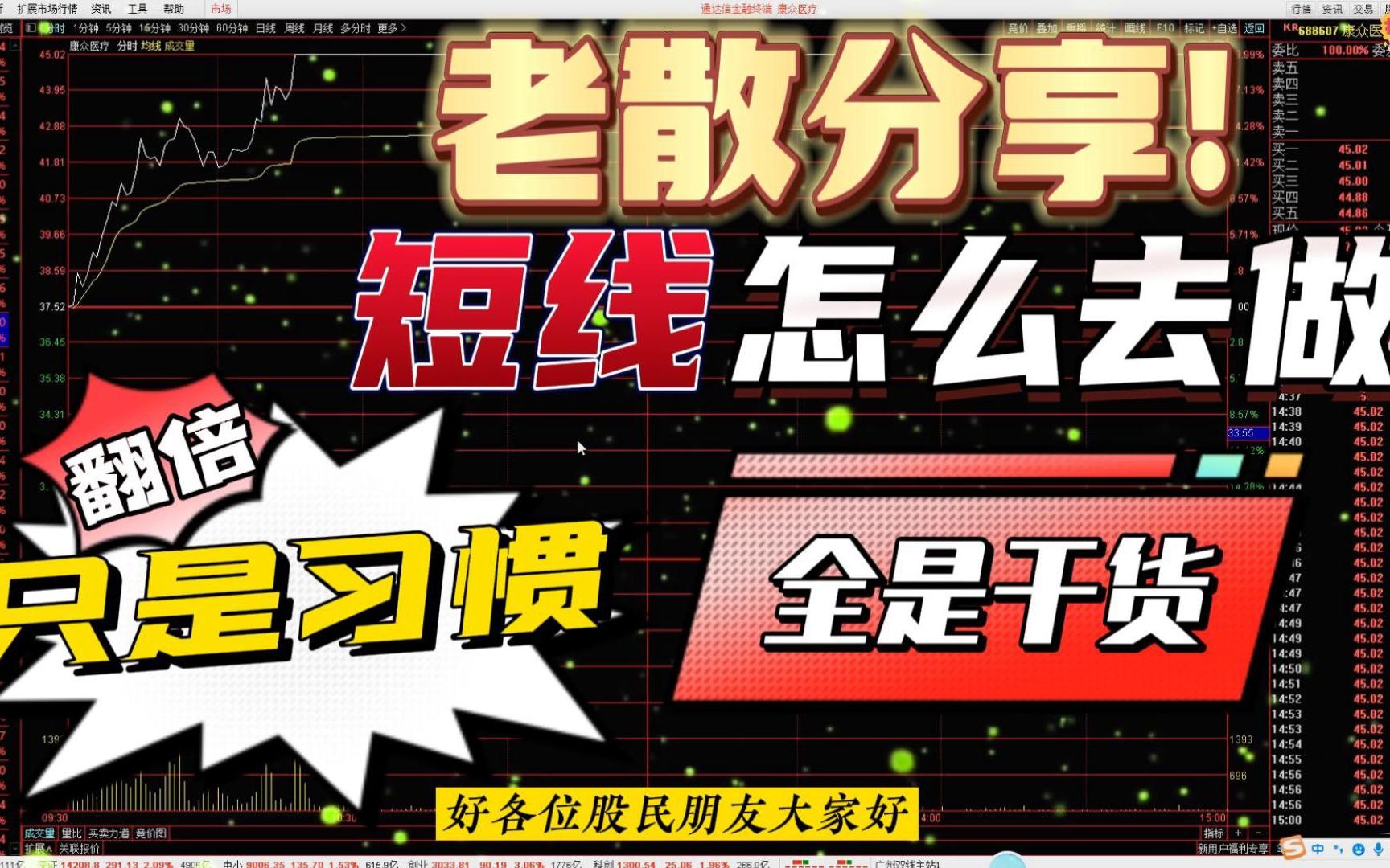 通达信炒股职业选手在线分享干货看完之后翻倍只是家常便饭