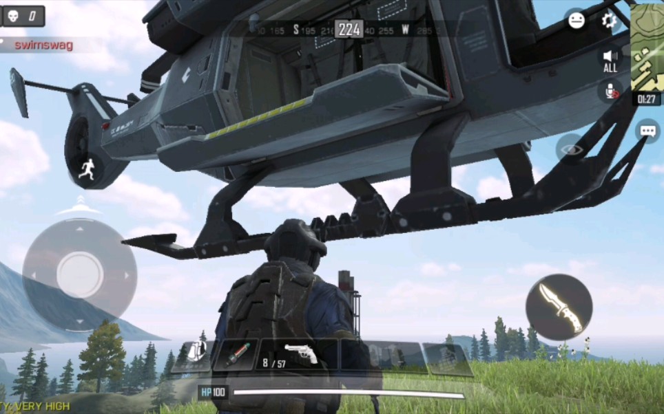 使命召唤手游先行服开直升机玩吃鸡模式就是爽直升机在手尽管装b