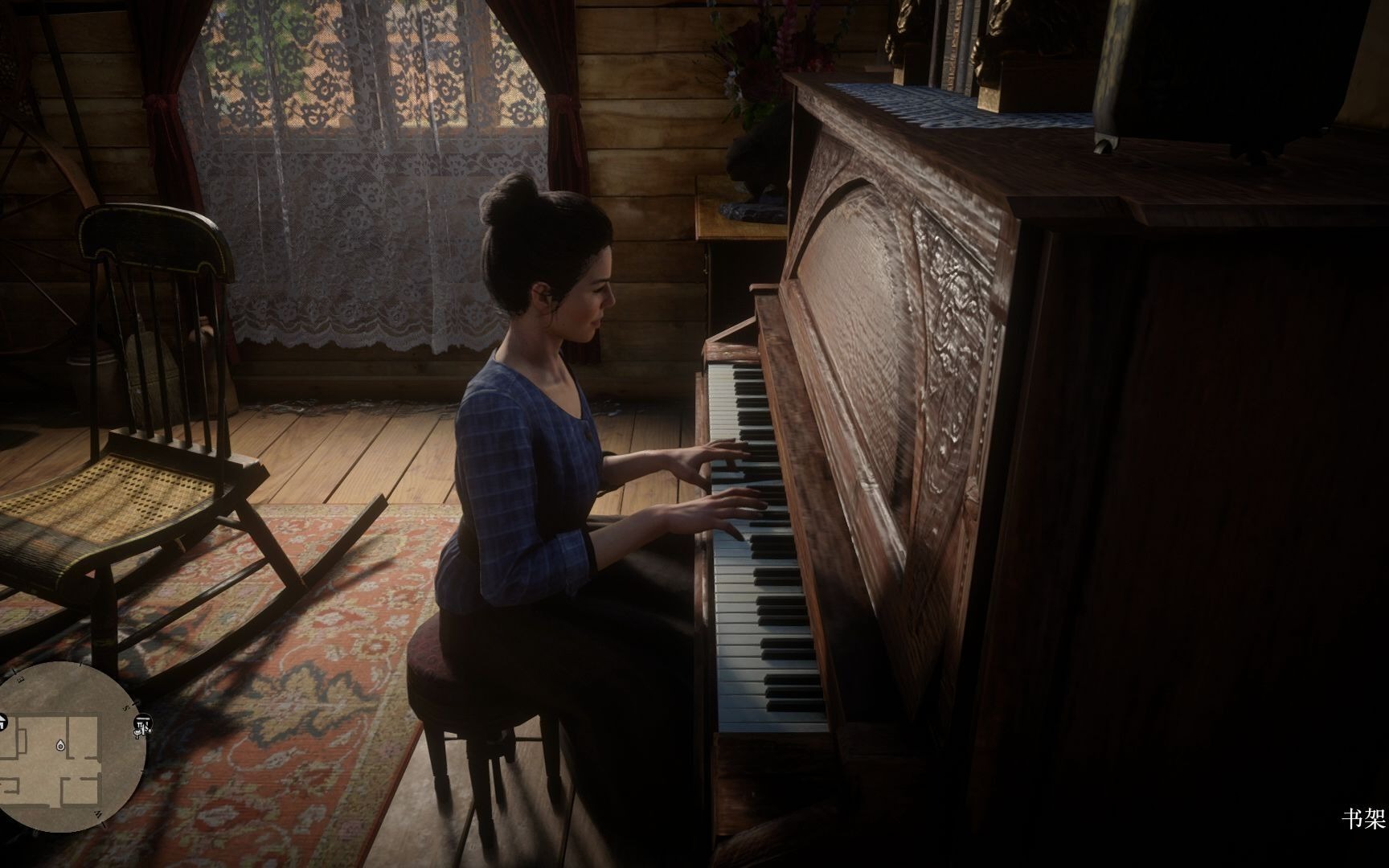 《荒野大镖客2》艾比盖尔弹钢琴