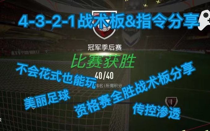 【4321阵型讲解】FIFA23周赛资格赛全胜战术板分享