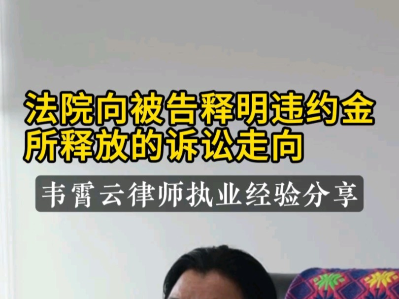 法院向被告释明违约金所释放的诉讼走向哔哩哔哩bilibili