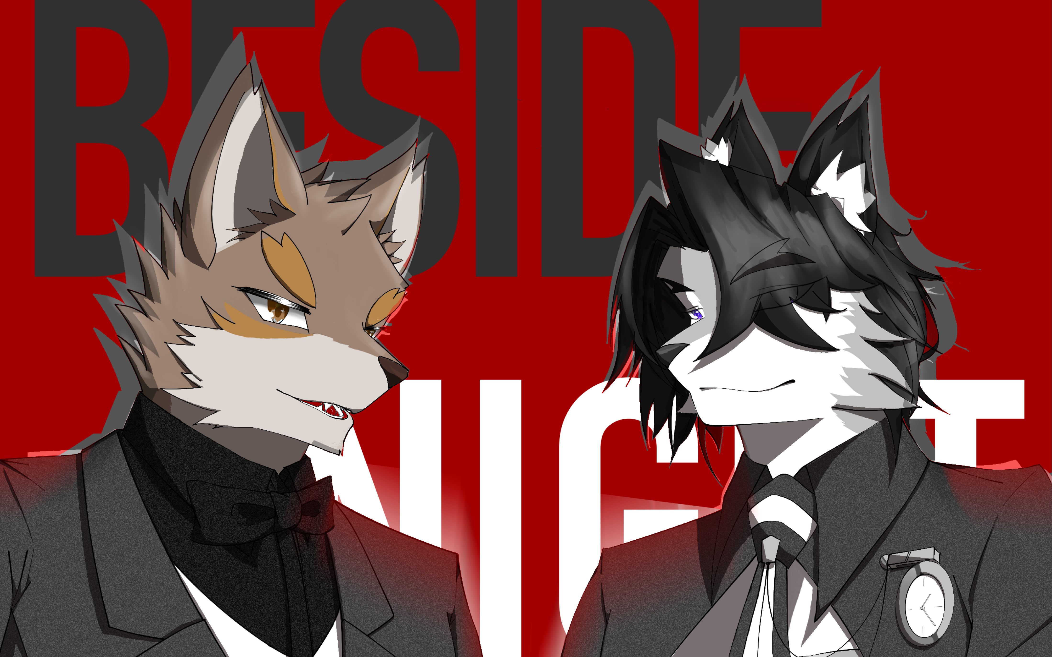 【绘画|furry|骑士学院】奥斯卡先生和……呃?跟我的合照