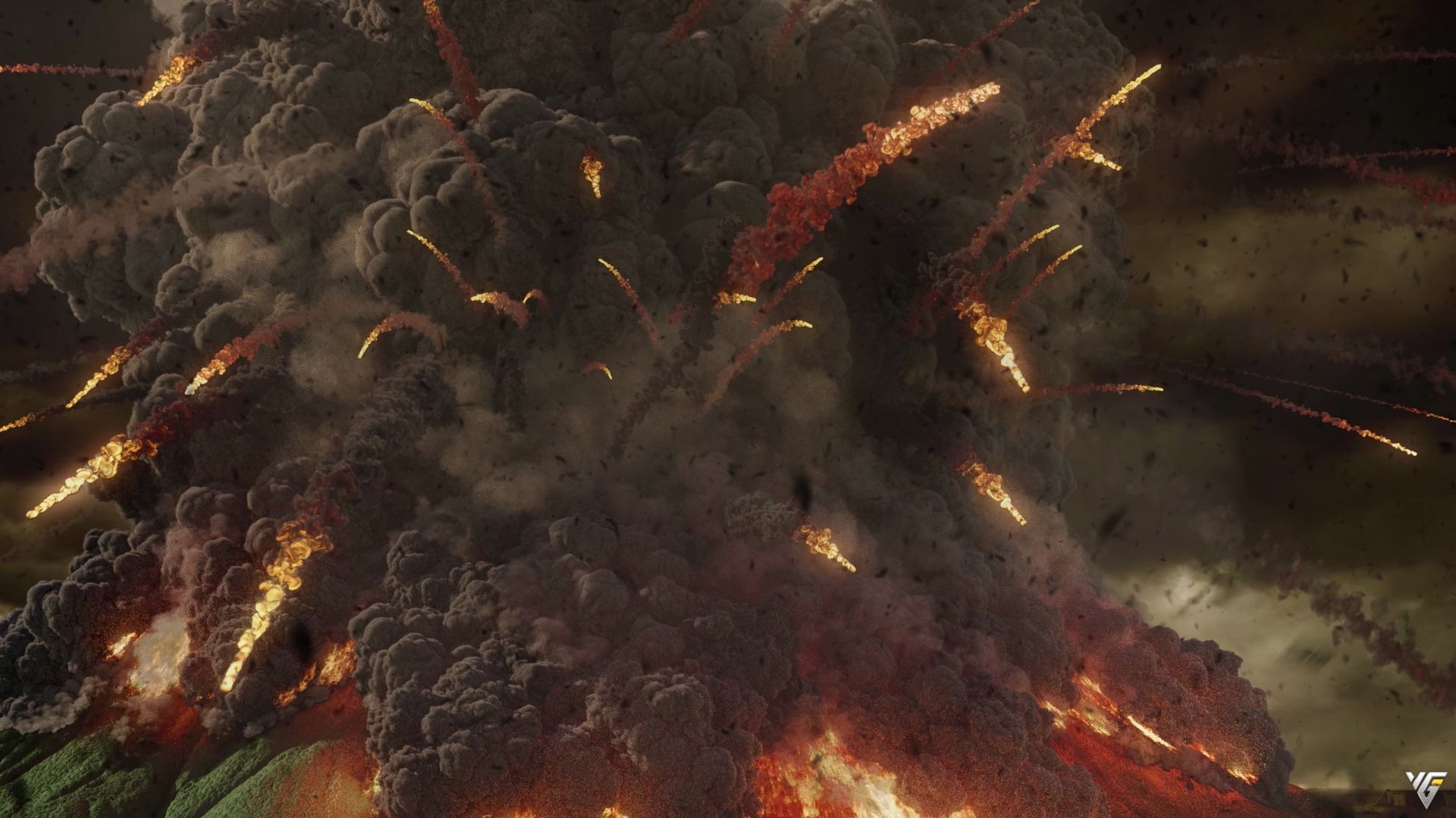 houdini175制作庞贝末日的火山分解