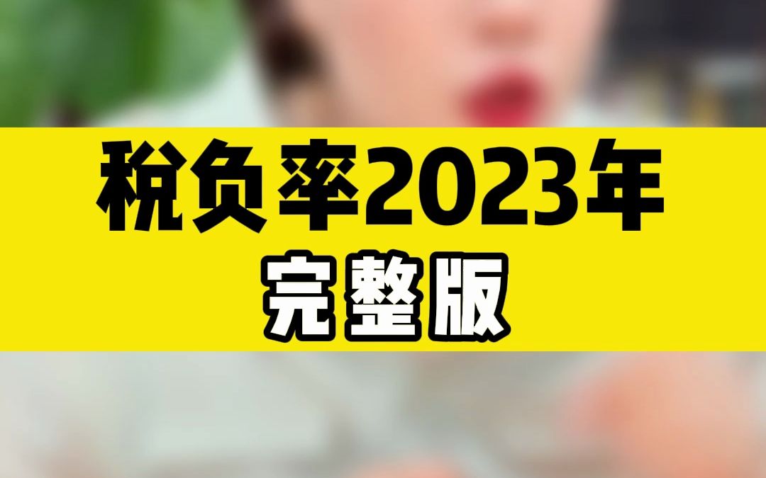 税负率2023年完整版哔哩哔哩bilibili