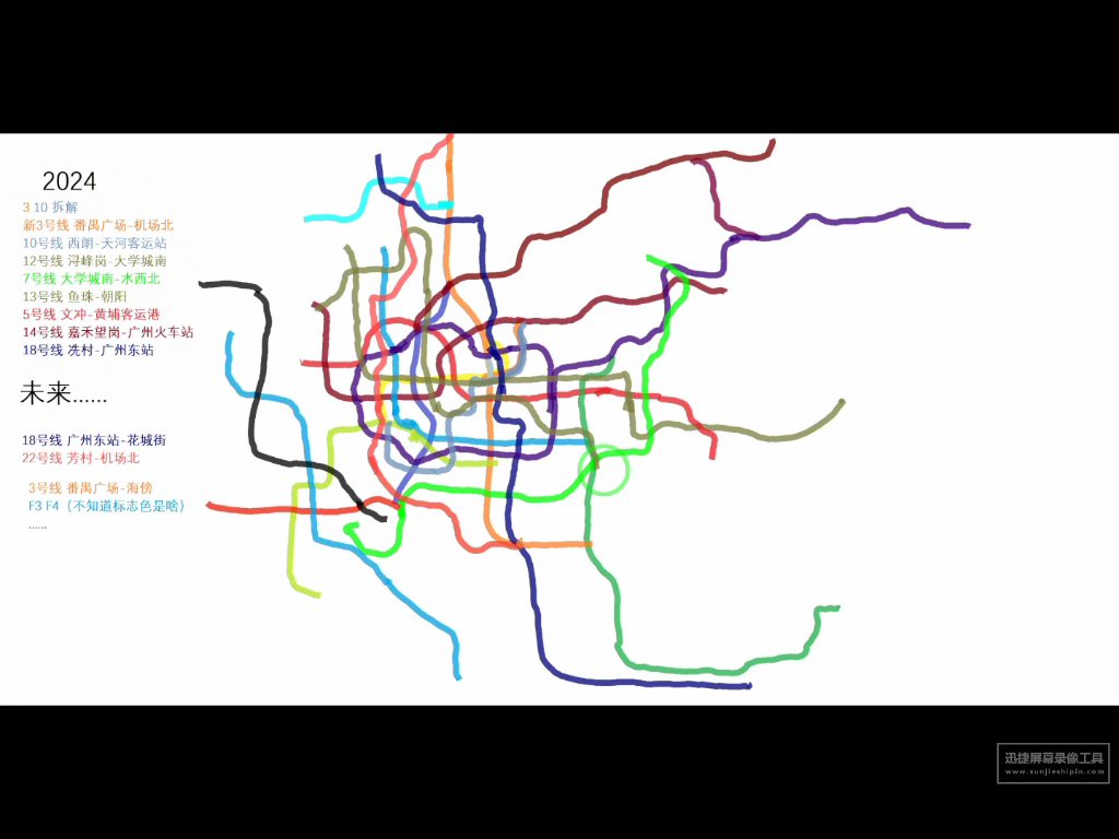 广州地铁五毛钱版广州地铁发展史2022