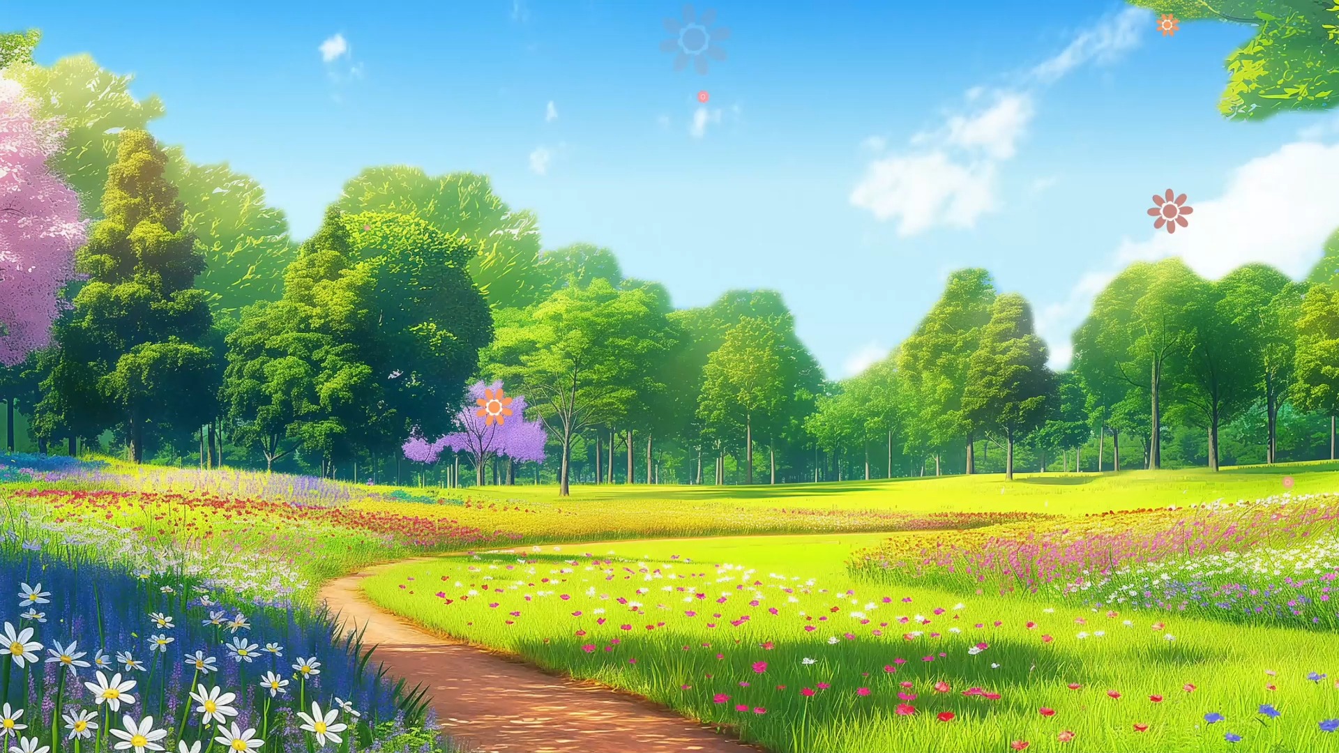 童话卡通树背景视频