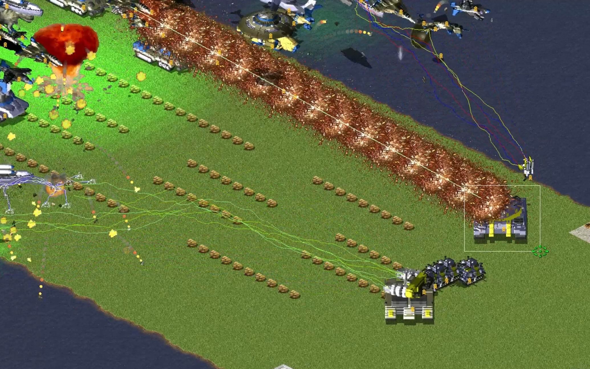 【红警防守图】单人特色防守,有意思也很简单的一张图,终极磁能掌控