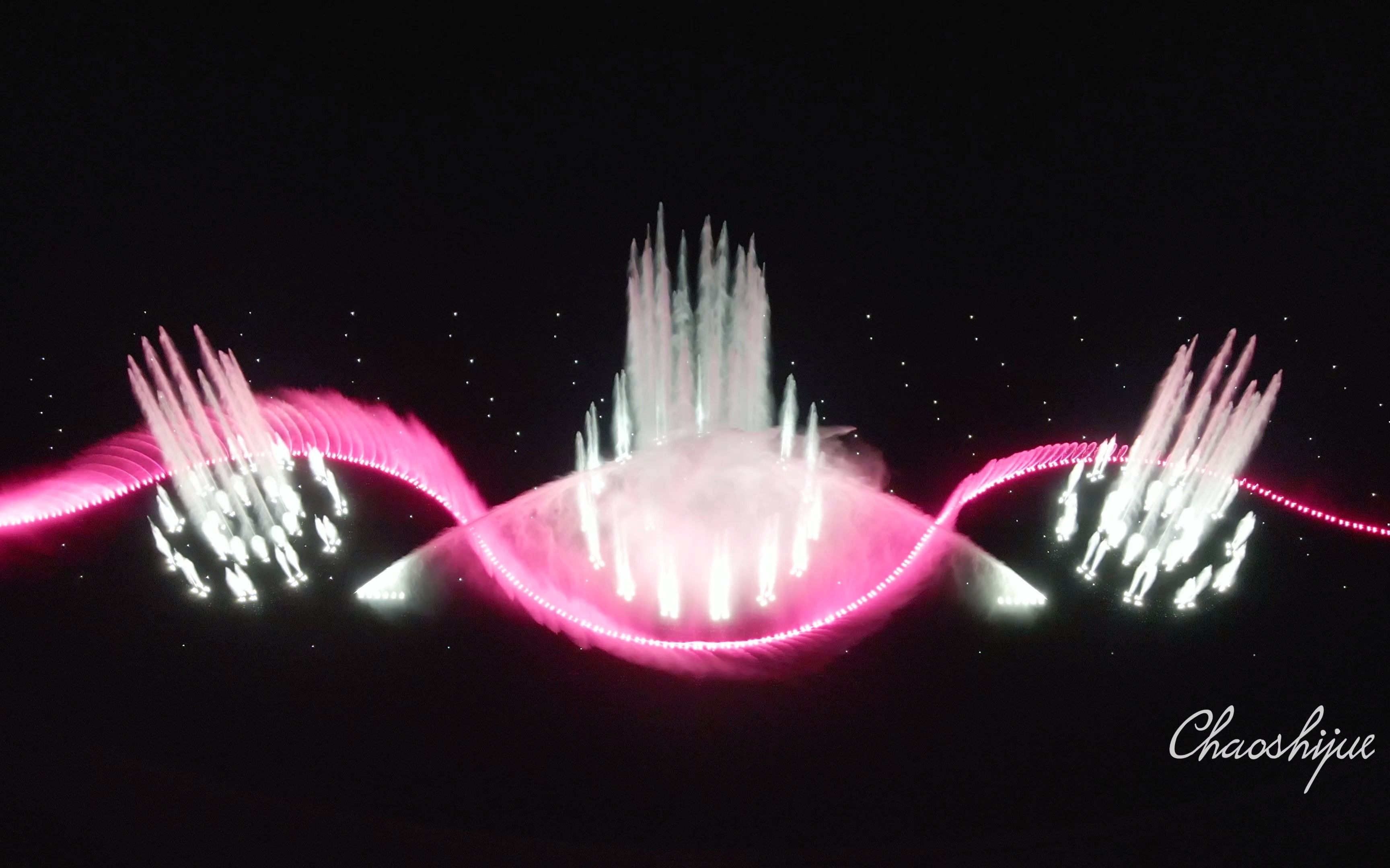 奥体中心喷泉图片