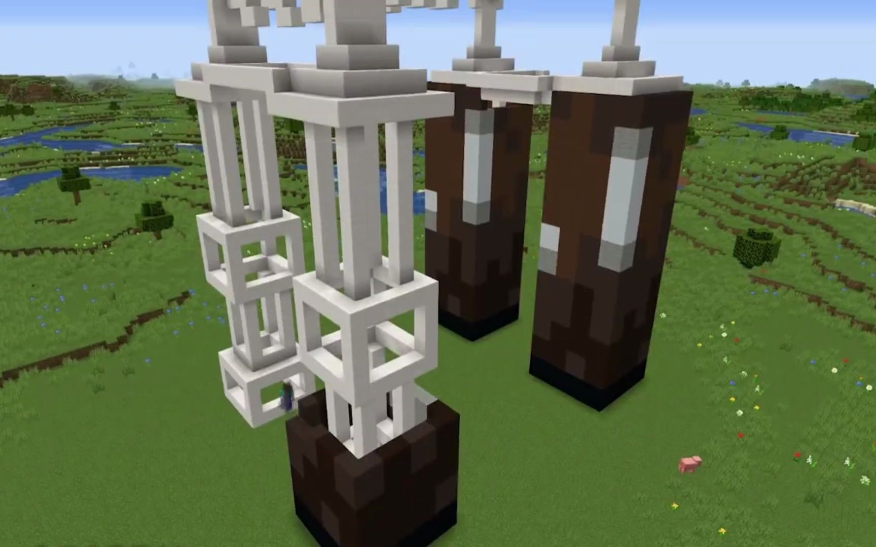 如何在我的世界中建造奶牛雕像