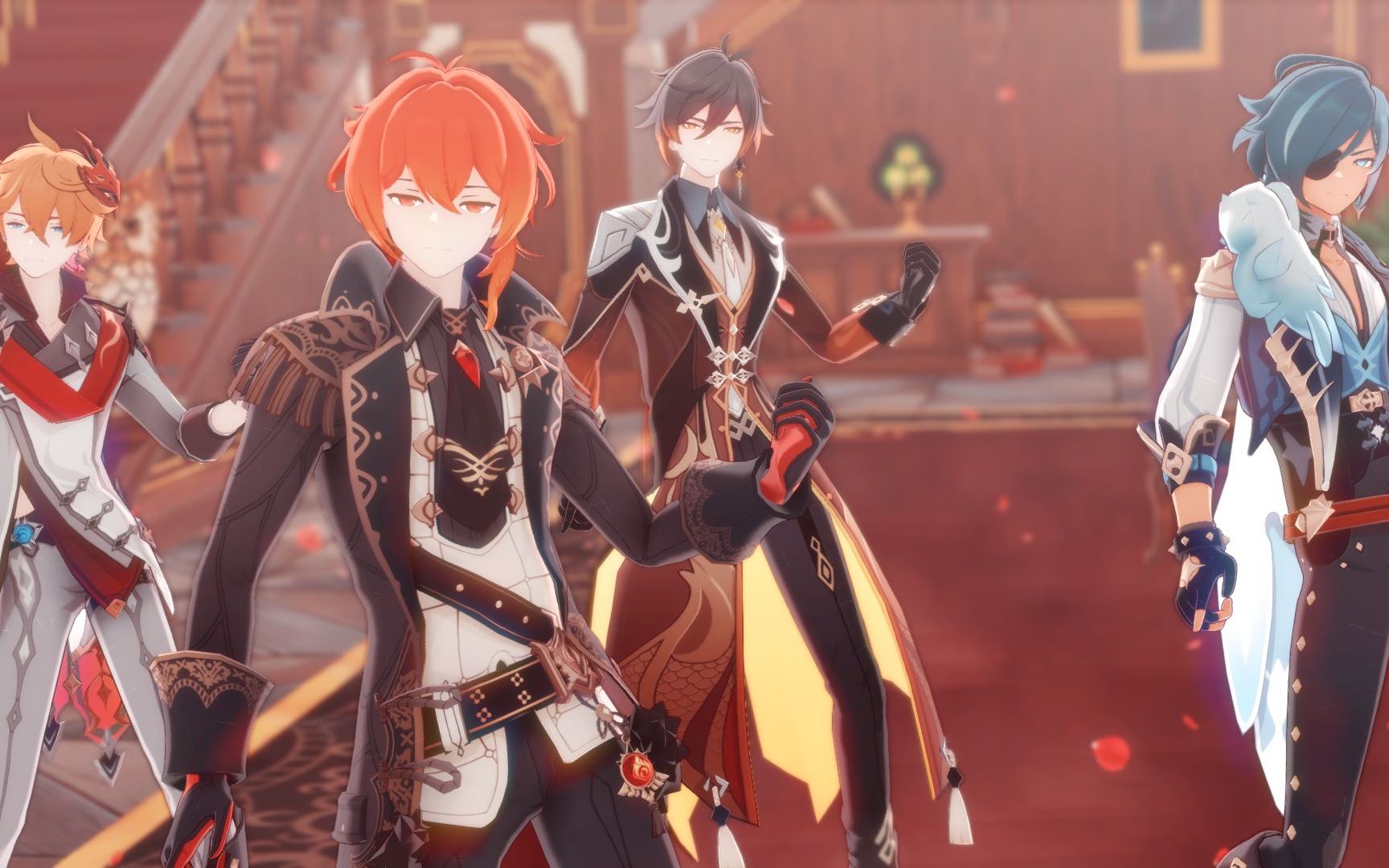 【原神mmd/迪凯达离】提瓦特男团宿醉珍贵影像