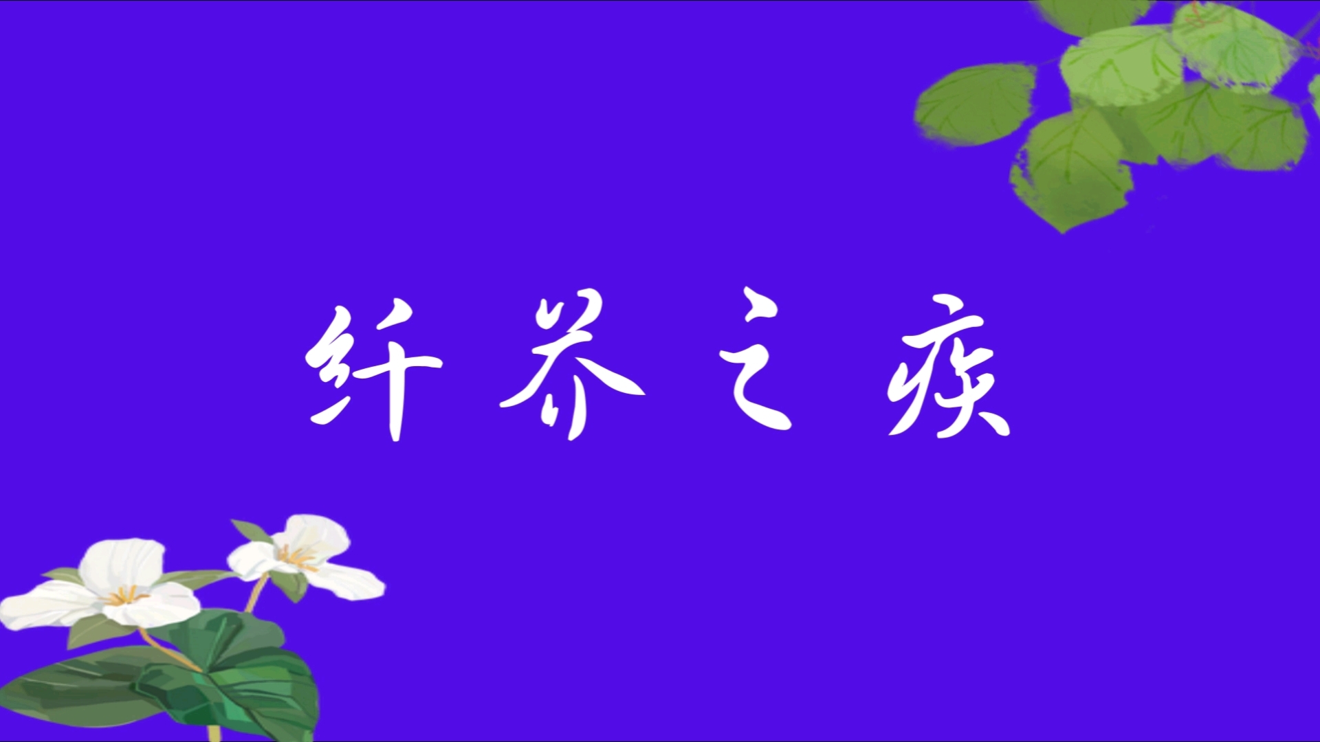 纤芥之疾 | 每天积累一个成语哔哩哔哩bilibili