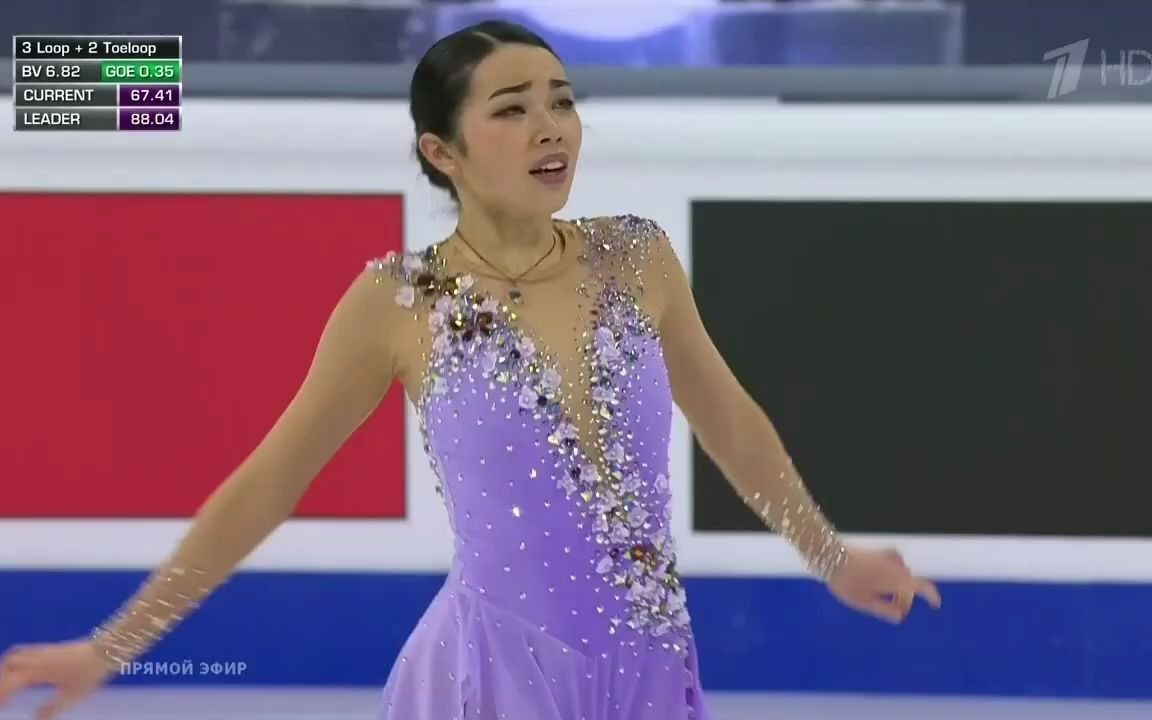 Karen Chen 2021 World Figure Skating Champions FS 陈楷雯 2021年世界花样滑冰锦标赛 自由滑 梁祝哔哩哔哩bilibili