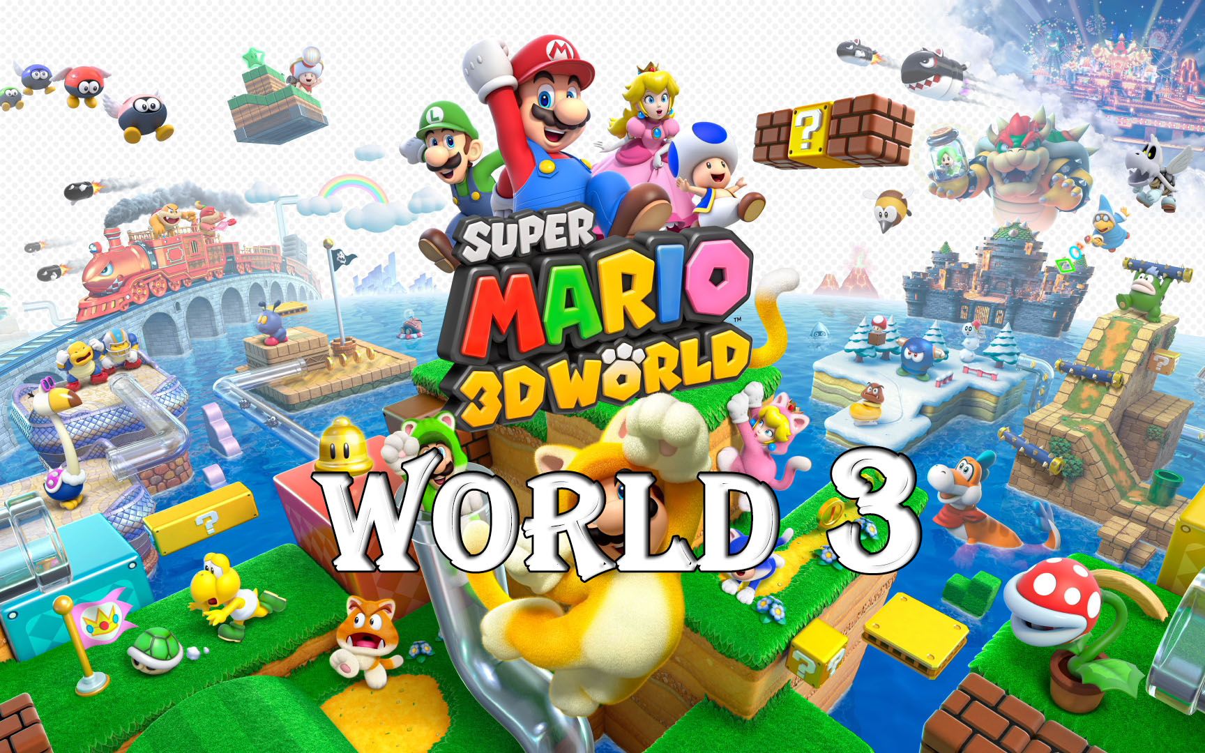 马里奥3d世界全收集3world3