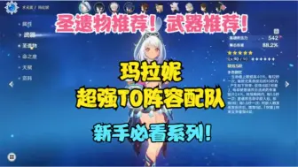 Download Video: 玛拉妮超强T0阵容配队！圣遗物推荐！武器推荐！新手必看！