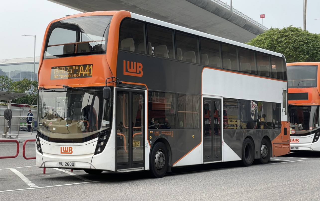 【港巴】豪华通天巴士直联沙田机场 香港龙运巴士a41线二层视角展望