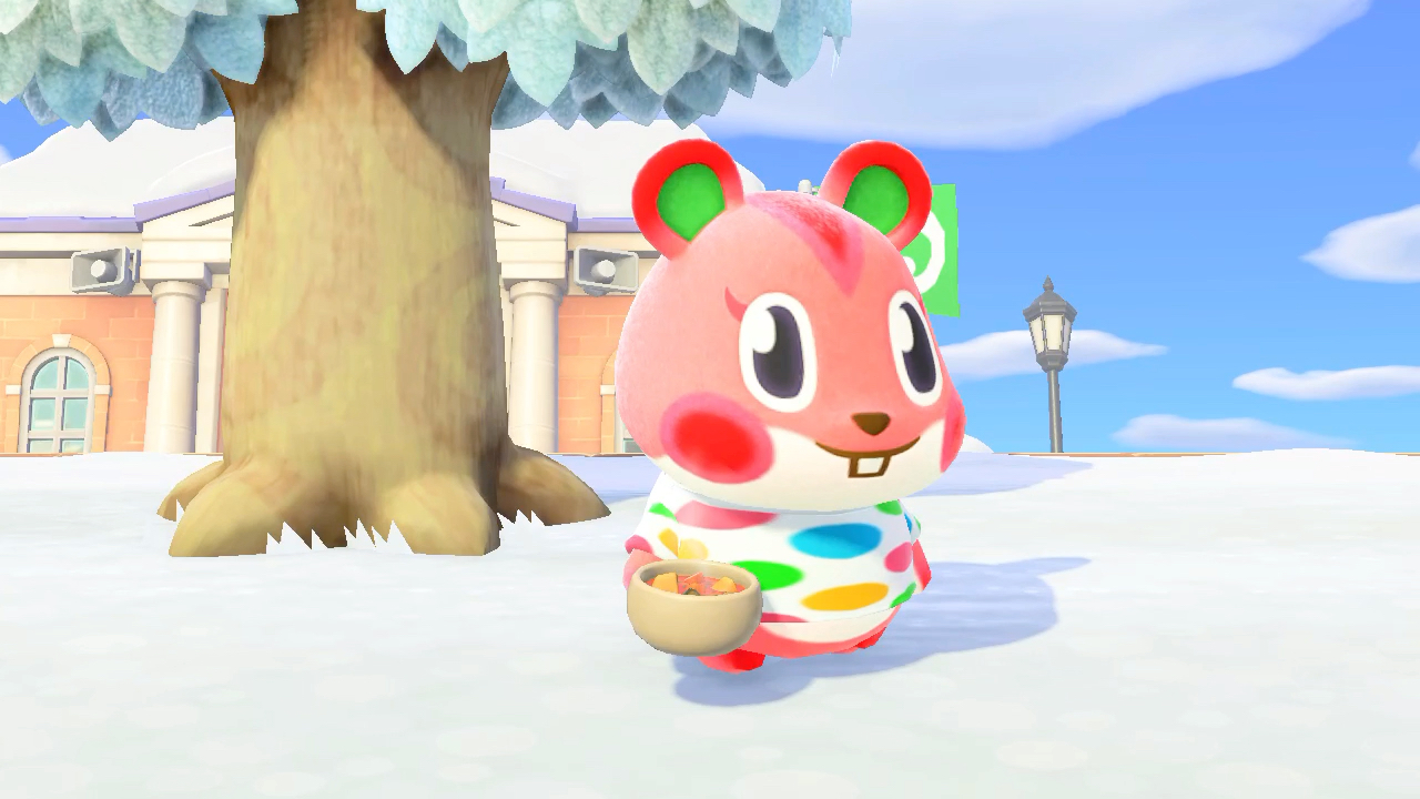 动森近距离吸苹果这是谁家的小可爱啊