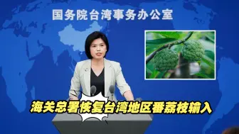 Download Video: 国台办：海关总署自即日起恢复台湾地区番荔枝输入