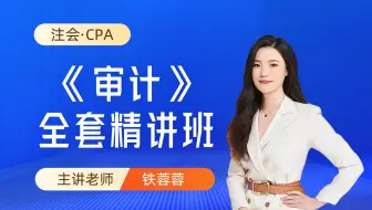 25年注册会计师《审计》注册会计CPA会计零基础精讲班备考网课|注册会计师网课