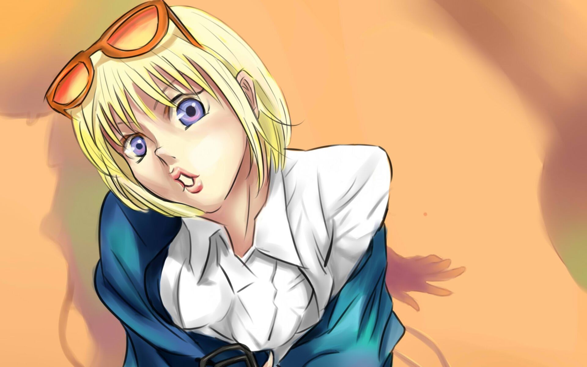 金发美女,厚涂初尝试,临摹绘画,手机上传初尝试【慈悲山】_哔哩哔哩