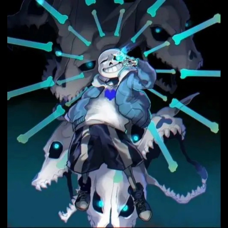 [传说之下图片集]classic sans bgm:[undertale hard mode] megalo