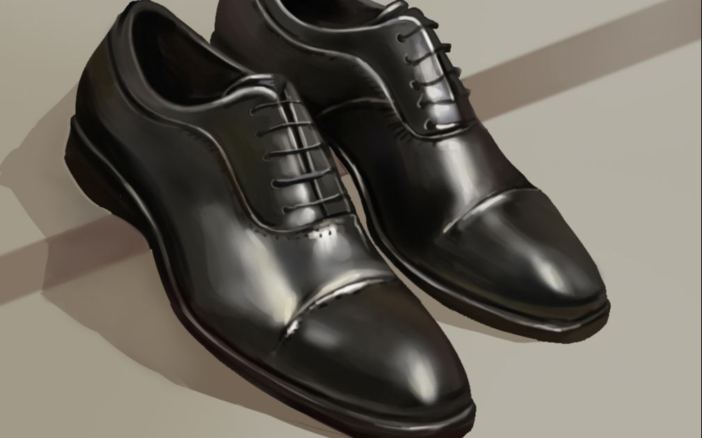 厚涂质感皮鞋怎么画?三分钟教学,干货满满,值得收藏!