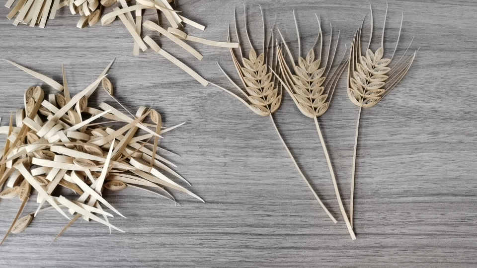 【衍纸】【教程】如何做一串简单的小麦穗