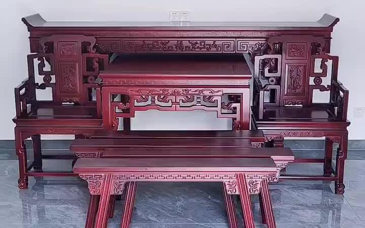 徽派32象鼻八仙桌,传统手工艺制作,看得见的手艺._哔哩哔哩_bilibili