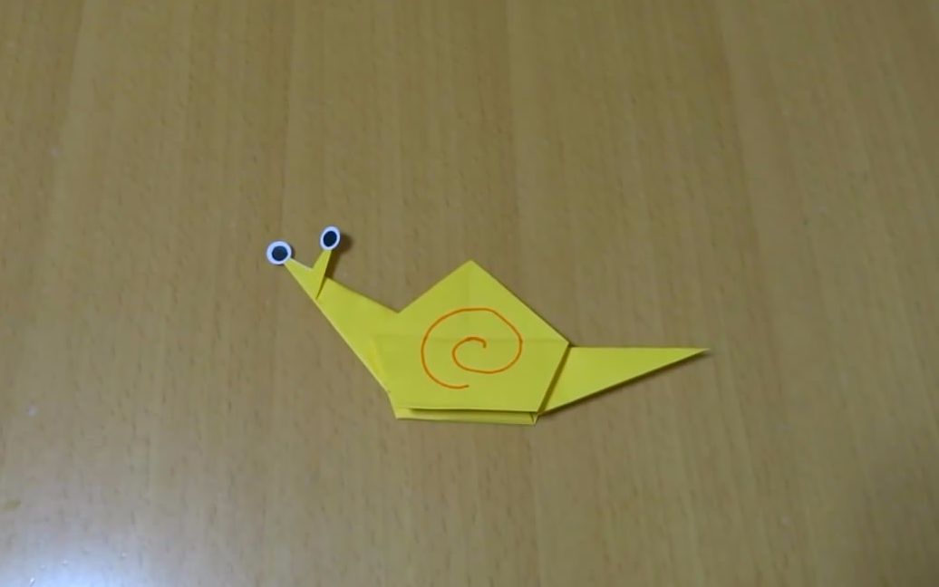 少儿折纸diy,教你折纸"简易蜗牛"的方法,适合孩子们学习_哔哩哔哩