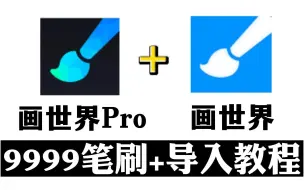 下载视频: 别再B站到处找笔刷了，请给我画到烂好吗！?一共9999款笔刷以及导入教程，新手必备！简介自取【画世界|画世界Pro】