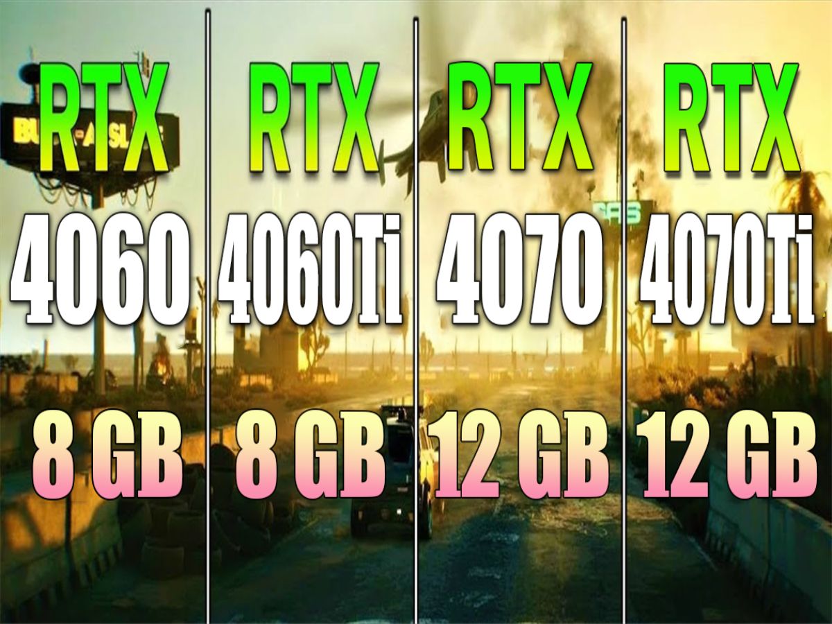 RTX 4060 4060Ti 8G vs RTX 4070 4070Ti 12G 显卡对比(1440P分辨率测试,CPU为R5 7600X)哔哩哔哩bilibili