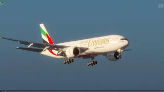 Download Video: 【xplane12】阿联酋航空波音777-200ER降落阿布扎比国际机场 | 多视角