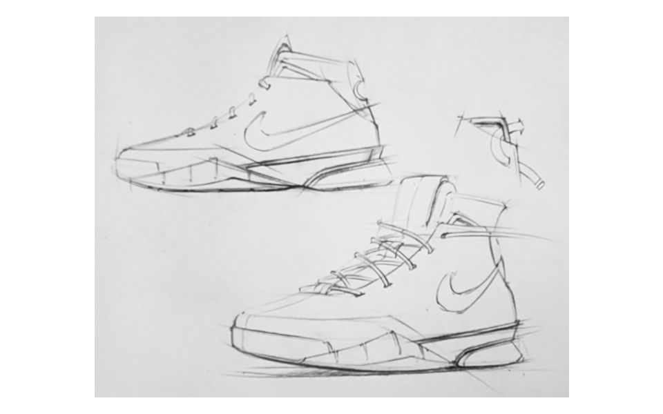 耐克篮球鞋素描图片图片