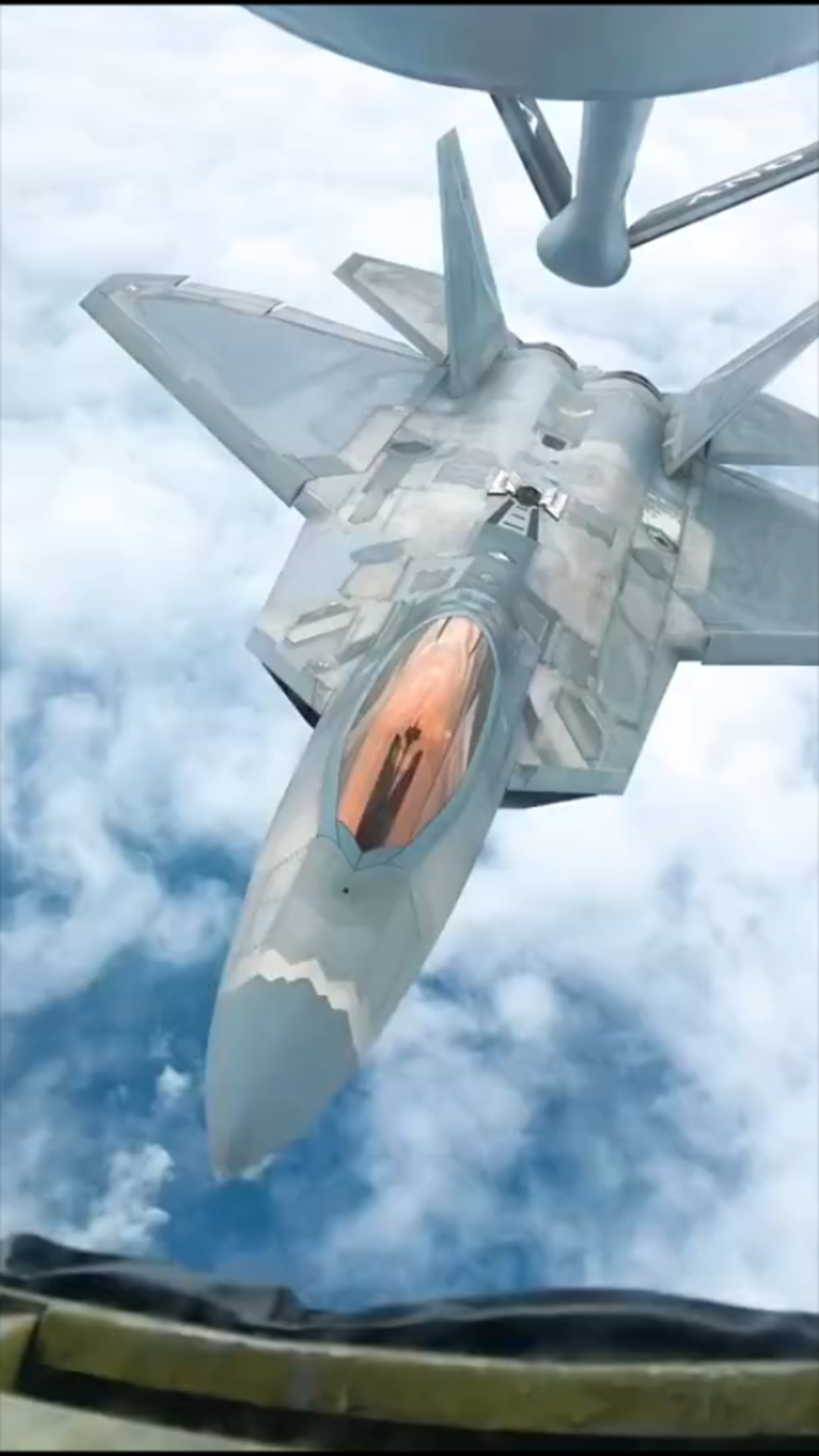 f22空中加油高清画面