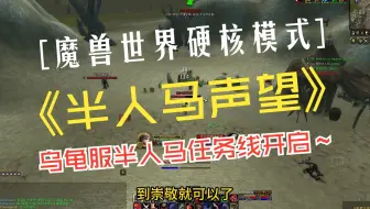 魔兽世界HC硬核模式 乌龟服凄凉之地半人马声望开启的任务线 以及如何用最短的时间冲击到声望崇敬 至于崇拜的双手斧，香确实是很香 但是21000点声望花费的时间个