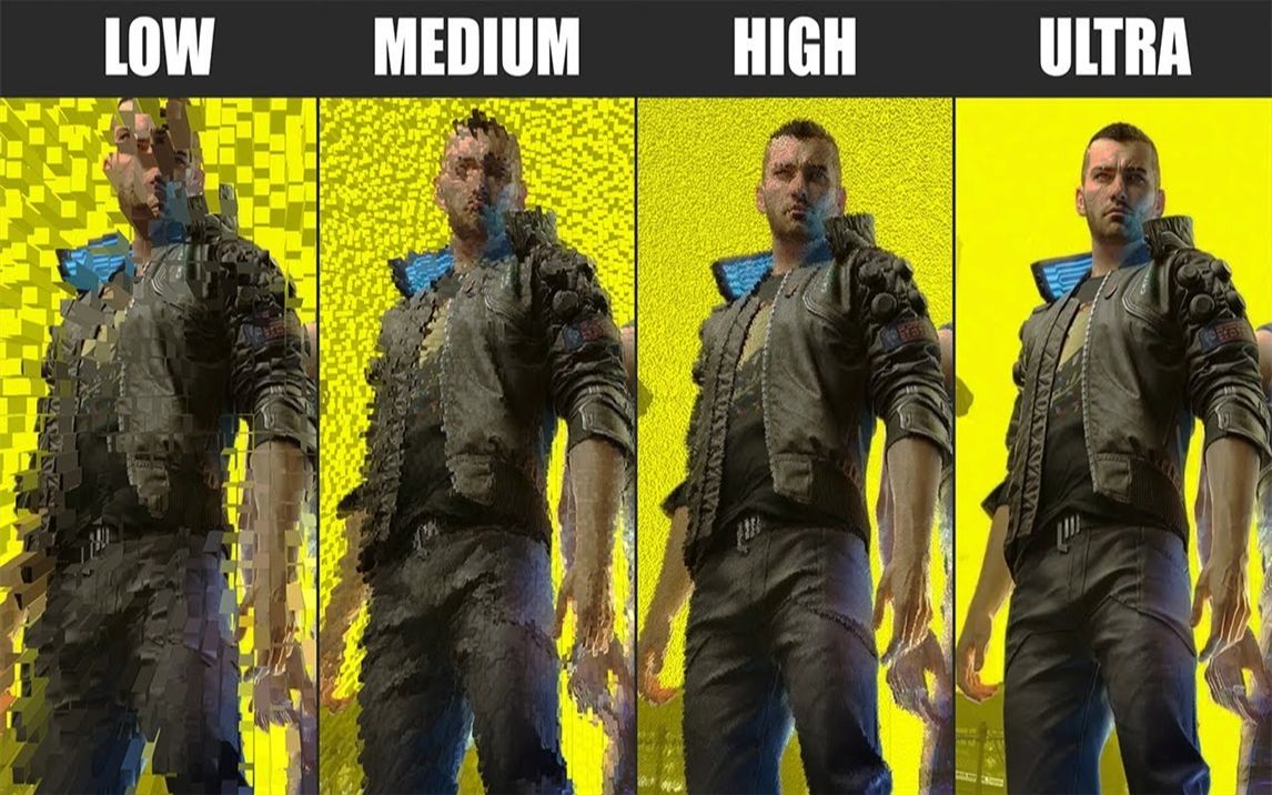 赛博朋克2077pc版1080p分辨率测试游戏不同画质的画面对比gtx10606g