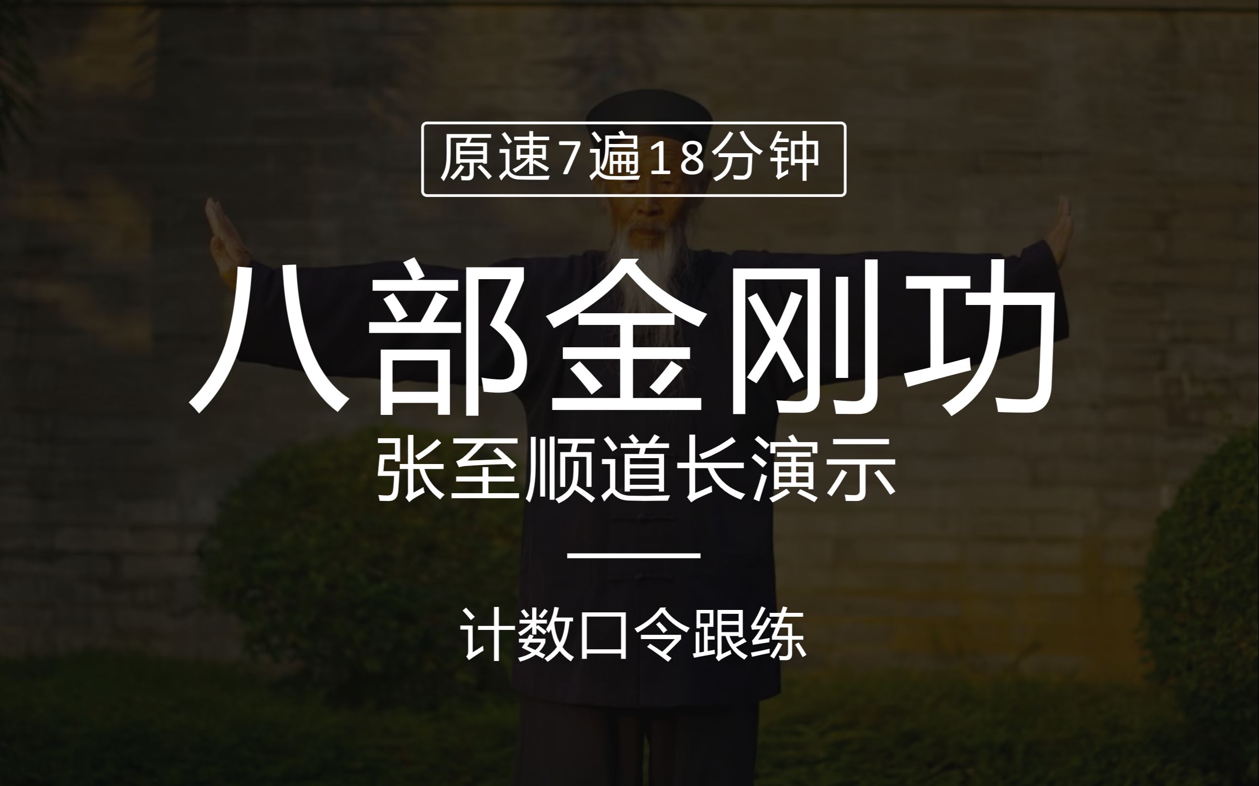 八部金刚功7遍18分钟原速计数口令版-初学者可跟练-张至顺道长演示
