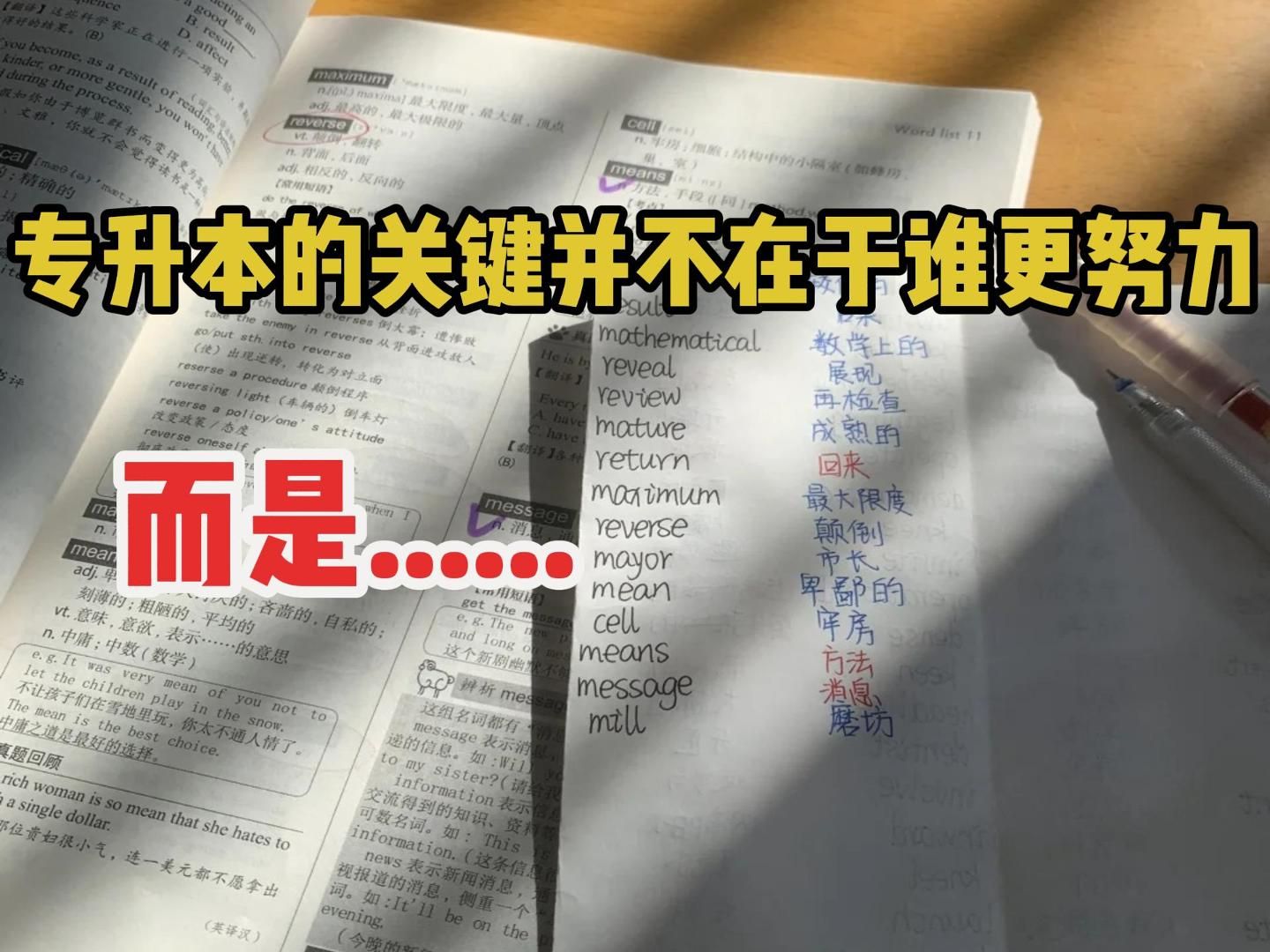 专升本上岸后,终于理解导员说的那句:其实升本成功的关键并不在于谁更努力,而是...哔哩哔哩bilibili