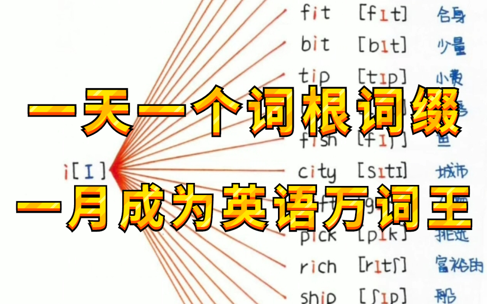 [图]成功上岸！将花4位数买的词根词缀背单词全套课程，分享给大家~拿走不谢！学不会退出B站！！！【上瘾背单词】词根词缀背词大法 这绝对是B站最好的单词记忆视频