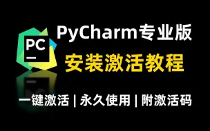 下载视频: 【2024版】PyCharm专业版安装激活与汉化教程！新手必看Python入门教程，提供安装包+激活码！！