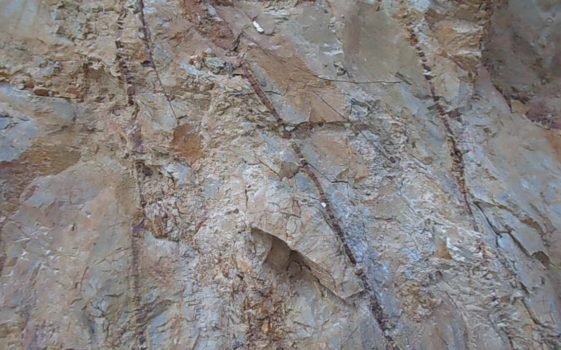 在湘乡市塔子山拍摄的侵入岩岩脉