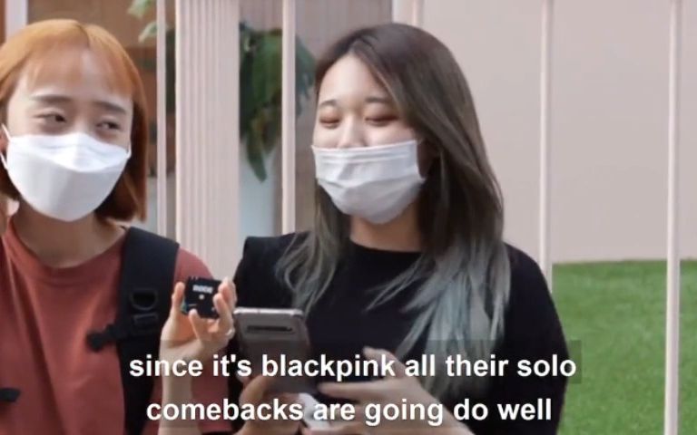 街头采访韩国人对blackpink新歌的看法下