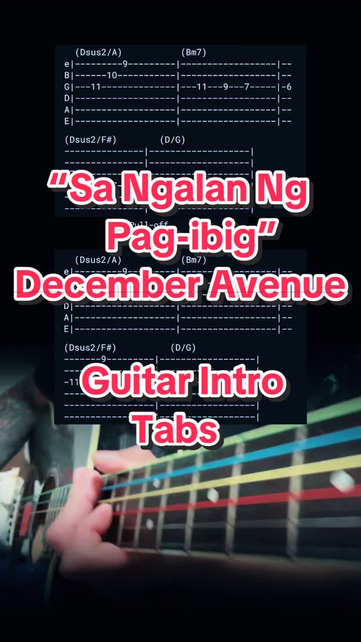 [图]Sa Ngalan Ng Pag ibig   December Avenue Guitar Intro Tabs