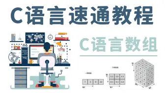 C语言速通教程：数组。在学校一学期没学会，看完这个视频立马懂了，全网最详细教程。