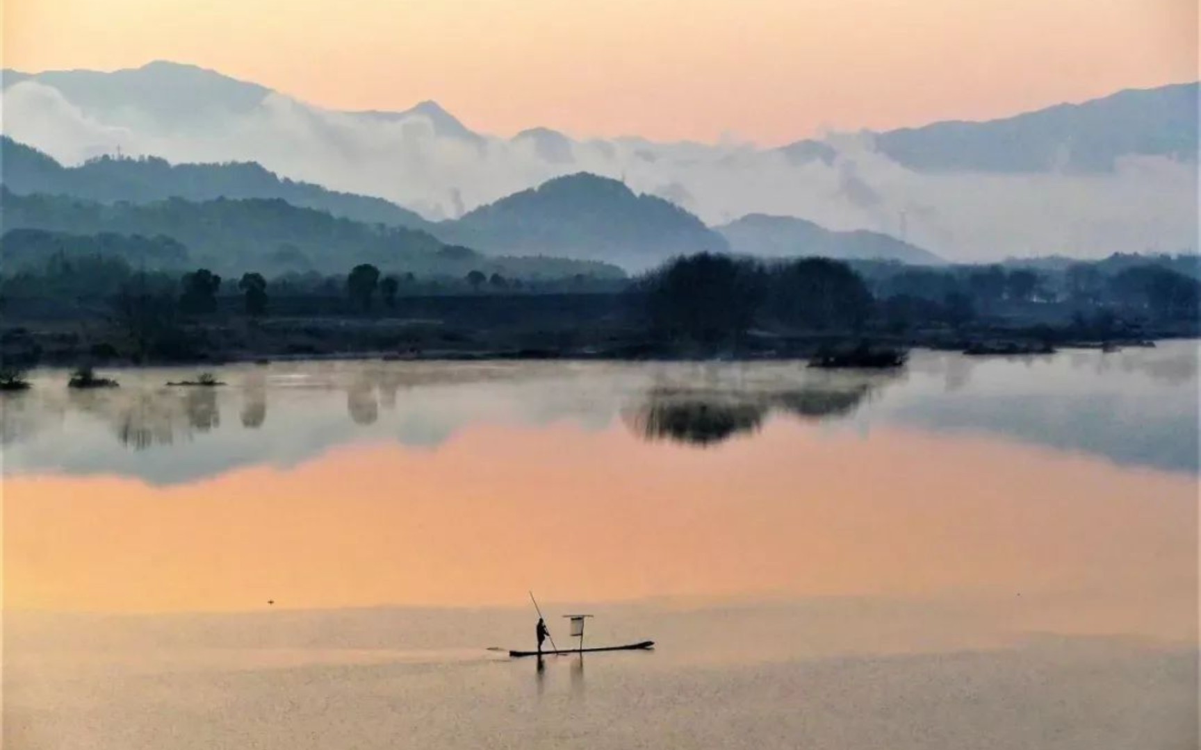 《题秋江独钓图》王士祯 ——一曲高歌一樽酒,一人独钓一江秋