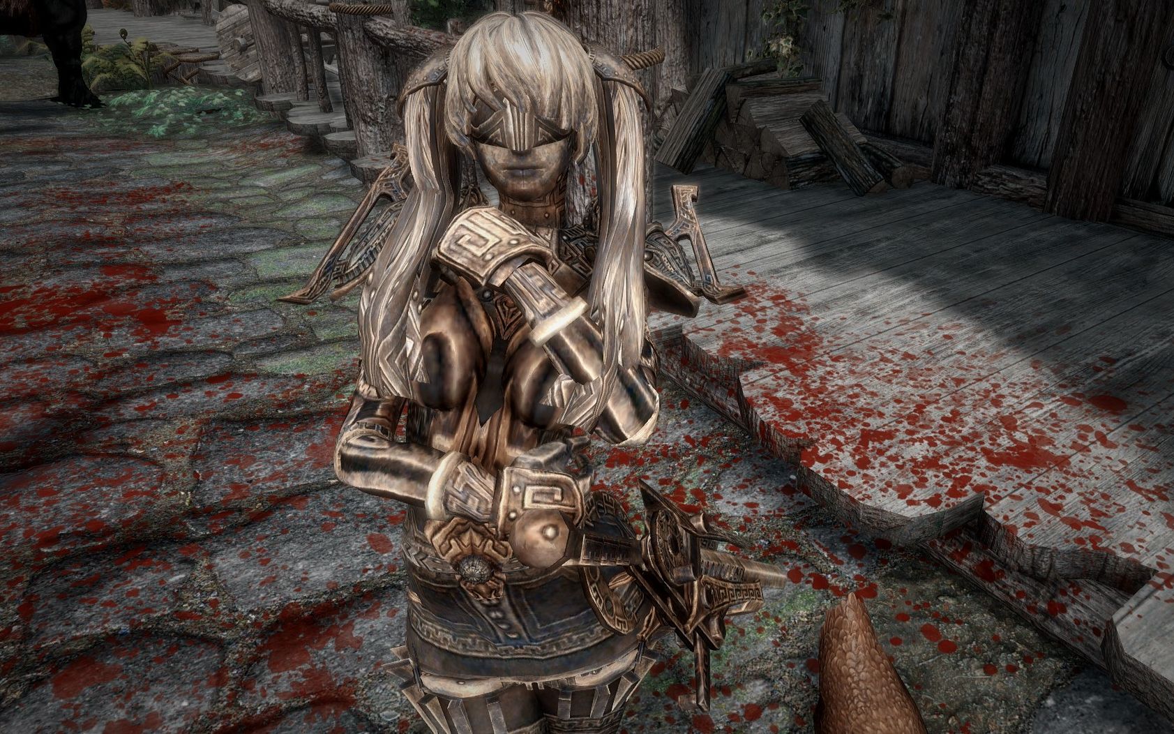 上古卷轴5最强黑科技种族mod失落时间锻莫用矮人高达对抗乌木高达是