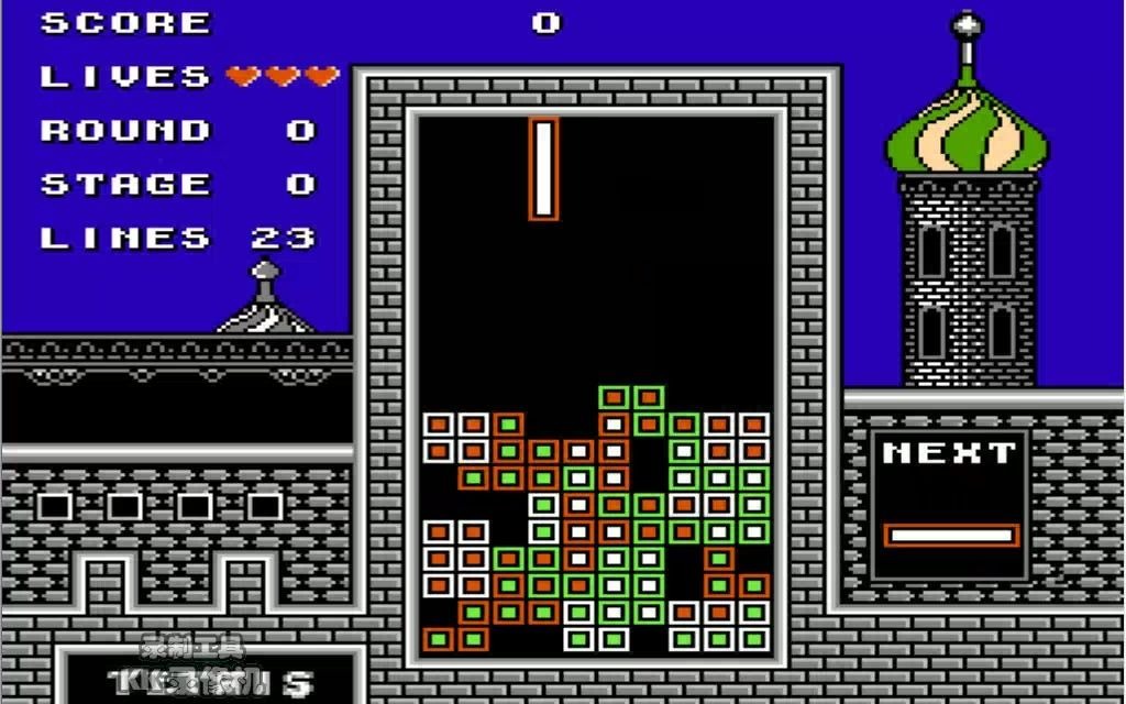 fc上的俄罗斯方块还挺有难度的