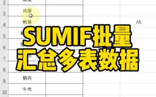 Download Video: SUMIF批量汇总多表数据