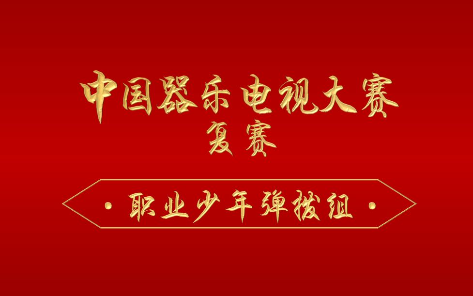 [图]《2019中国器乐电视大赛》 复赛 职业【少年弹拨组】（完）20190723